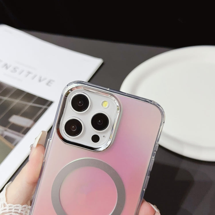 For iPhone 13 Pro Max Silver Sand Series MagSafe IMD Phone Case