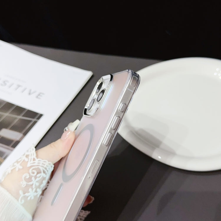 For iPhone 15 Silver Sand Series MagSafe IMD Phone Case