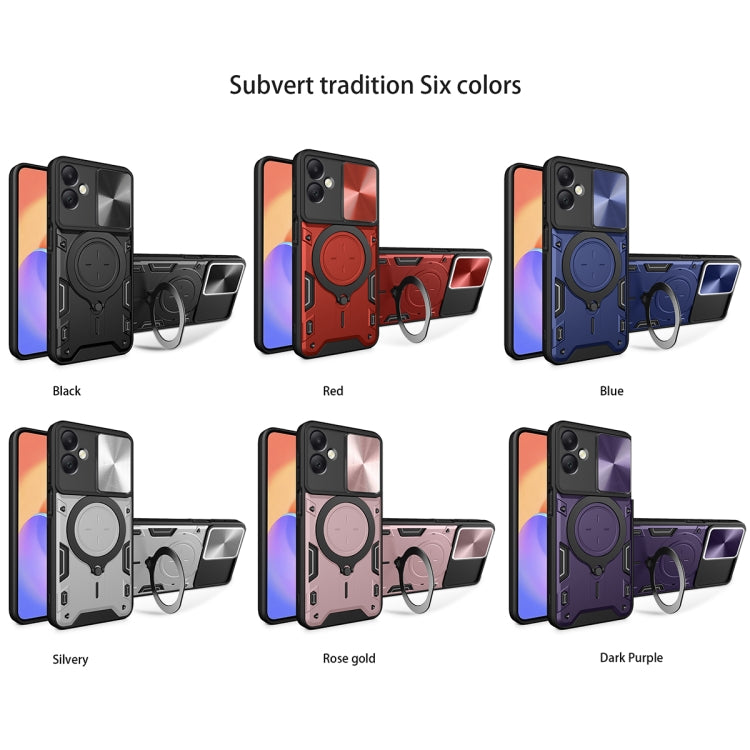 For Samsung Galaxy A06 4G CD Texture Sliding Camshield Magnetic Holder Phone Case