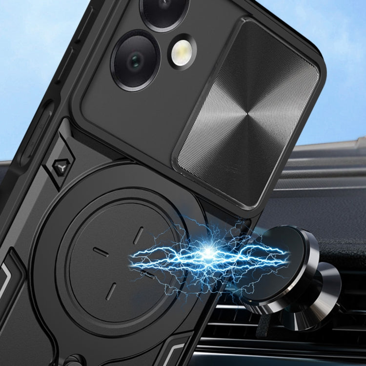 For Samsung Galaxy A06 4G CD Texture Sliding Camshield Magnetic Holder Phone Case