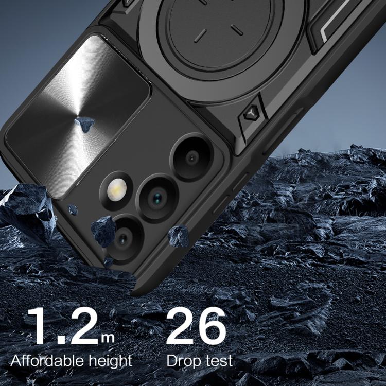For Samsung Galaxy A16 5G CD Texture Sliding Camshield Magnetic Holder Phone Case