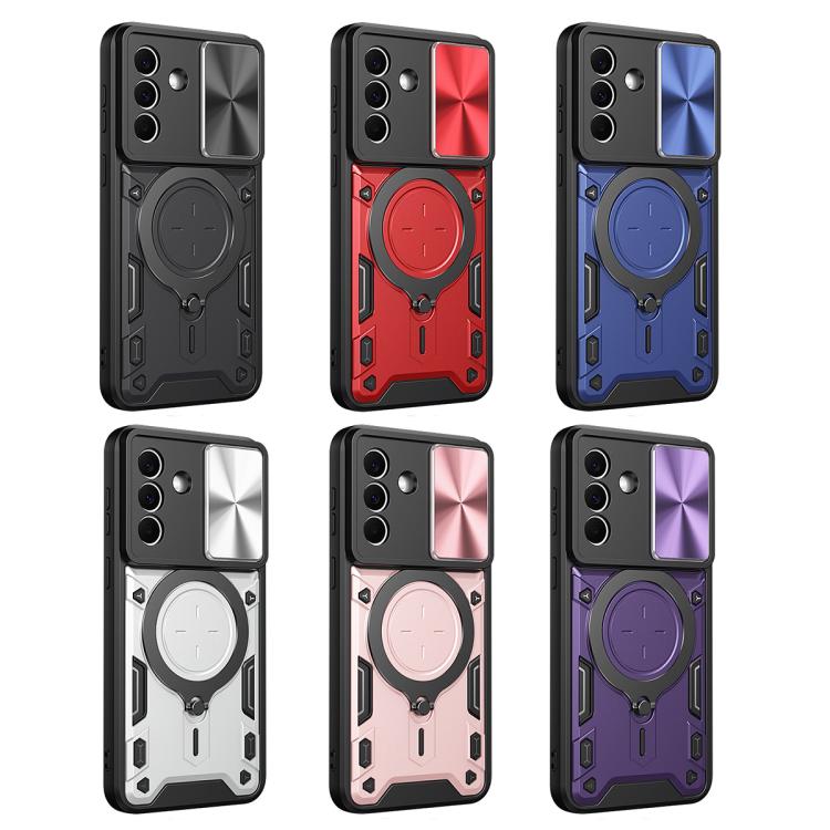 For Galaxy A37 5G CD Texture Sliding Camshield Magnetic Holder Phone Case