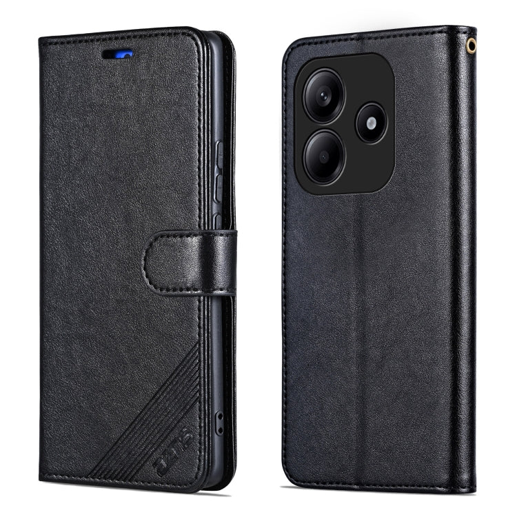 For Redmi Note 14 5G AZNS Sheepskin Texture Flip Leather Phone Case