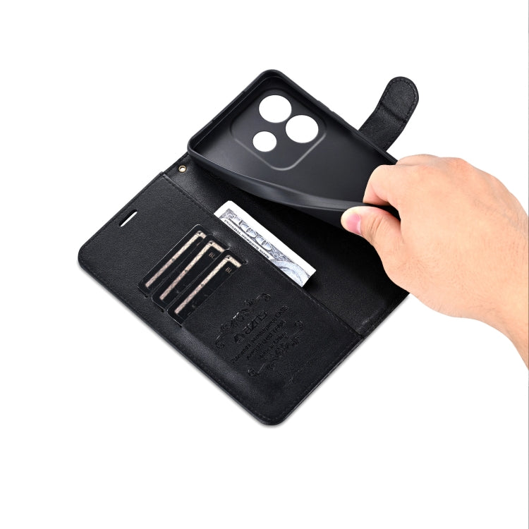 For Redmi Note 14 5G AZNS Sheepskin Texture Flip Leather Phone Case