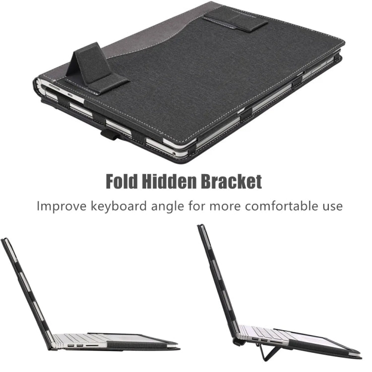 For MicroSoft Surface Laptop 15 inch Leather Laptop Shockproof Protective Case with Stand
