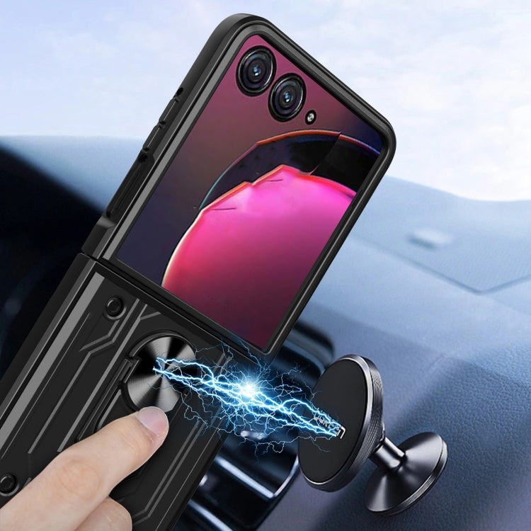 For Motorola Razr 50 Magnetic Holder TPU+PC Phone Case