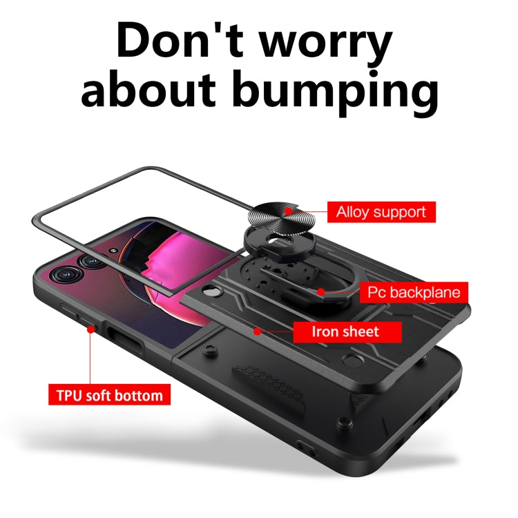 For Motorola Razr 50 Magnetic Holder TPU+PC Phone Case
