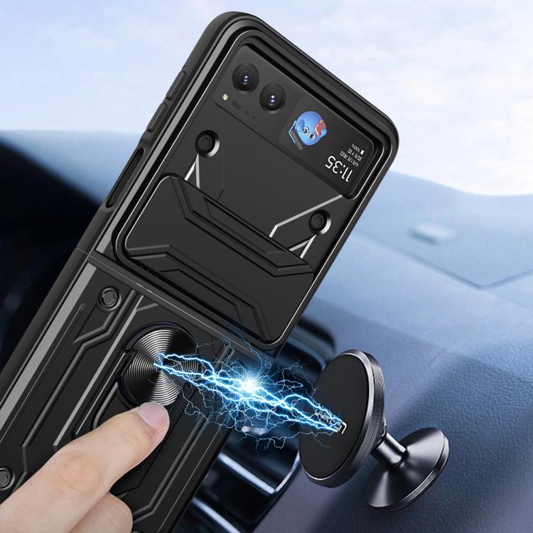 For Motorola Razr 40 Magnetic Holder TPU+PC Phone Case