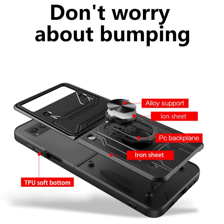 For Motorola Razr 40 Magnetic Holder TPU+PC Phone Case