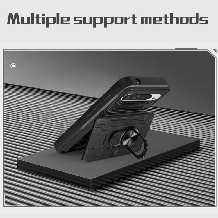 For Google Pixel 9 / 9 Pro Sliding Camshield TPU+PC Phone Case with Card Slot