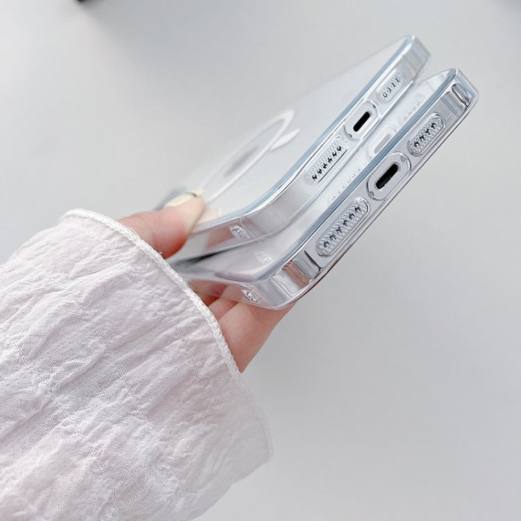 For iPhone 13 Pro Max Clear PC MagSafe Phone Case with Lens Film - Transparent