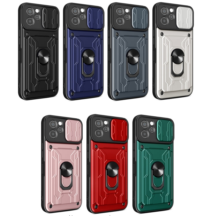 For Huawei Nova Y61 4G Global Sliding Camshield TPU+PC Phone Case with Card Slot