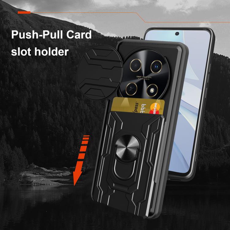 For Huawei nova 13i Sliding Camshield TPU+PC Phone Case with Card Slot