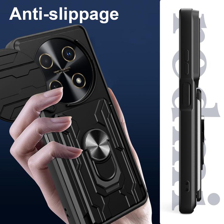 For Huawei nova 13i Sliding Camshield TPU+PC Phone Case with Card Slot