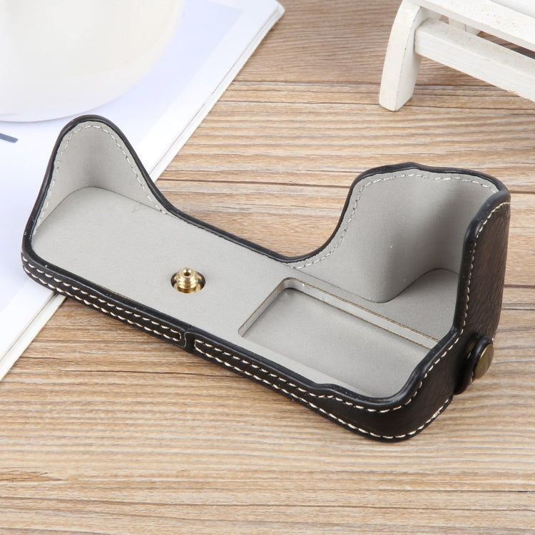 For Canon EOS 200D II / 200D Buffalo Texture PU Leather Camera Half Case Base