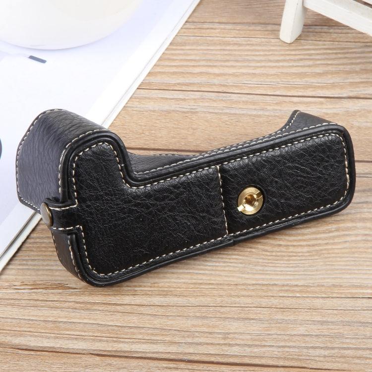 For Canon EOS 200D II / 200D Buffalo Texture PU Leather Camera Half Case Base