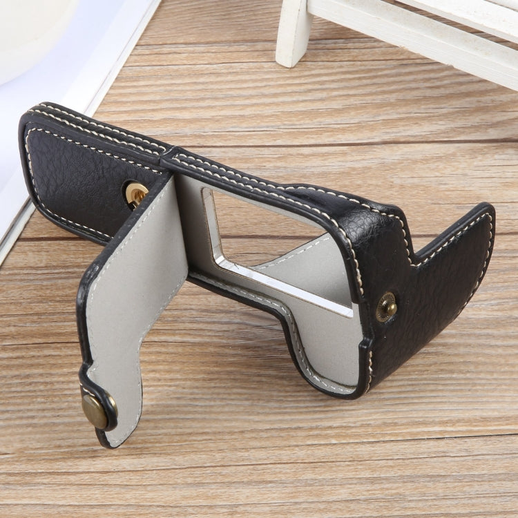 For Canon EOS 200D II / 200D Buffalo Texture PU Leather Camera Half Case Base