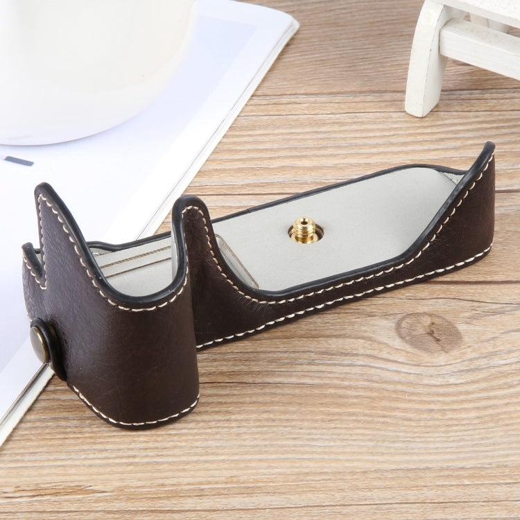 For Canon EOS 200D II / 200D Buffalo Texture PU Leather Camera Half Case Base