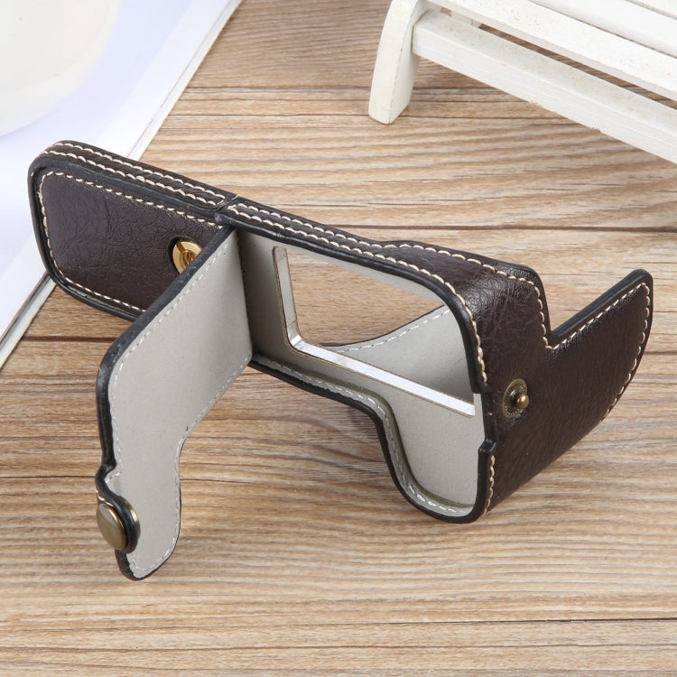 For Canon EOS 200D II / 200D Buffalo Texture PU Leather Camera Half Case Base