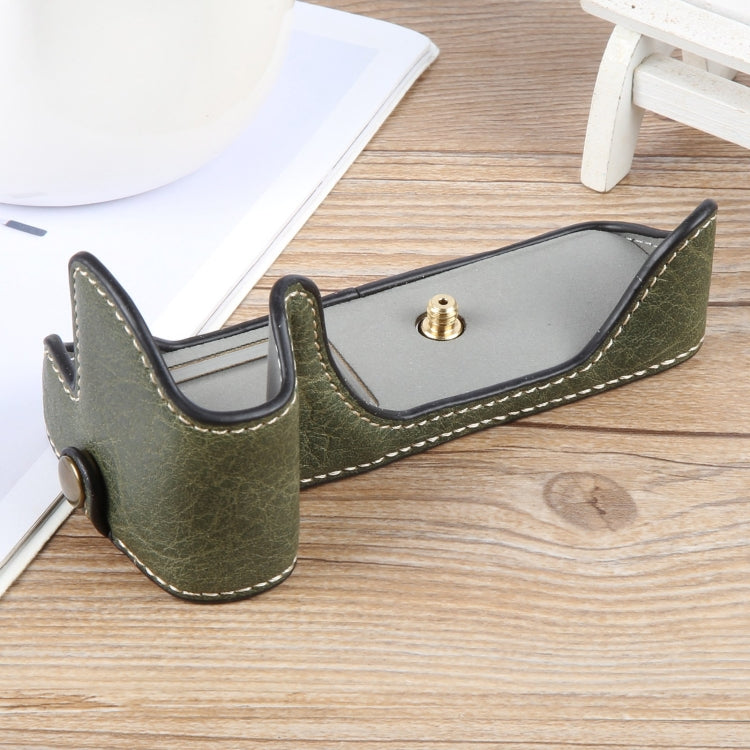 For Canon EOS 200D II / 200D Buffalo Texture PU Leather Camera Half Case Base