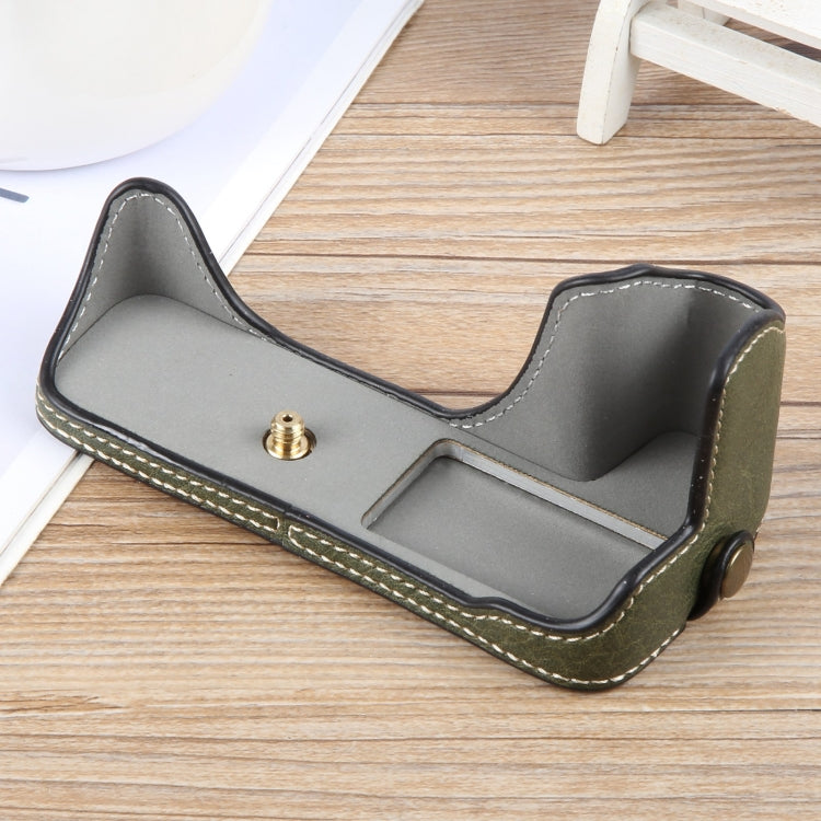 For Canon EOS 200D II / 200D Buffalo Texture PU Leather Camera Half Case Base