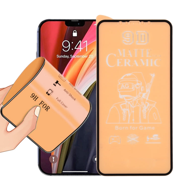 For iPhone 12 / 12 Pro 9D Full Screen Full Glue Frosted Ceramic Film