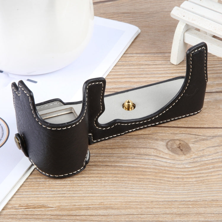 For FUJIFILM X-S20 Buffalo Texture PU Leather Camera Half Case Base