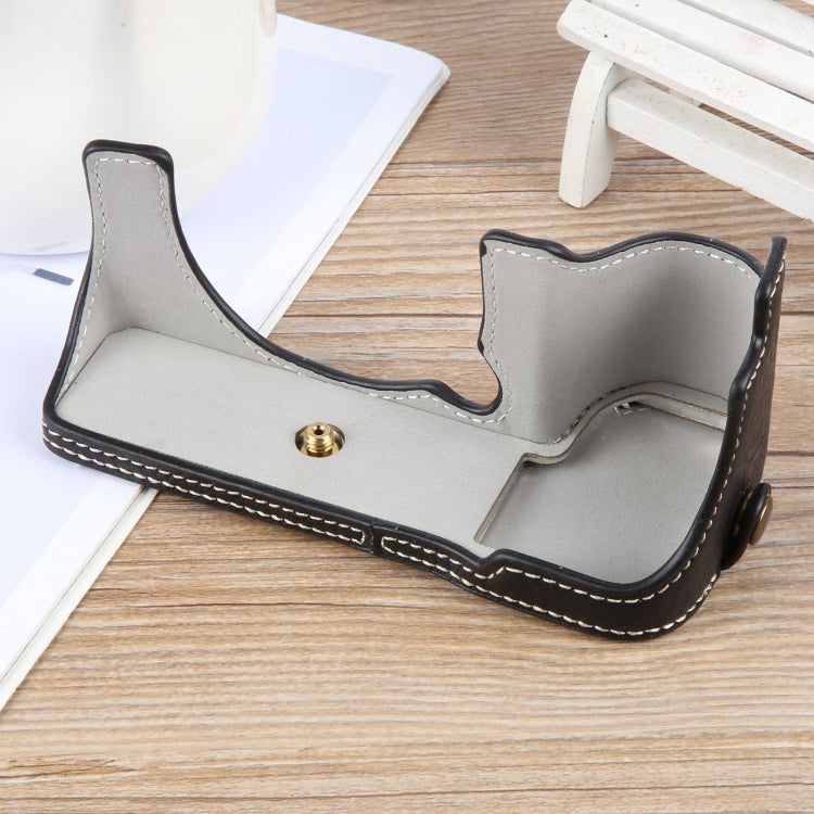 For FUJIFILM X-S20 Buffalo Texture PU Leather Camera Half Case Base