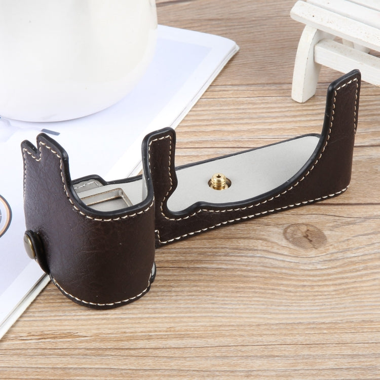 For FUJIFILM X-S20 Buffalo Texture PU Leather Camera Half Case Base