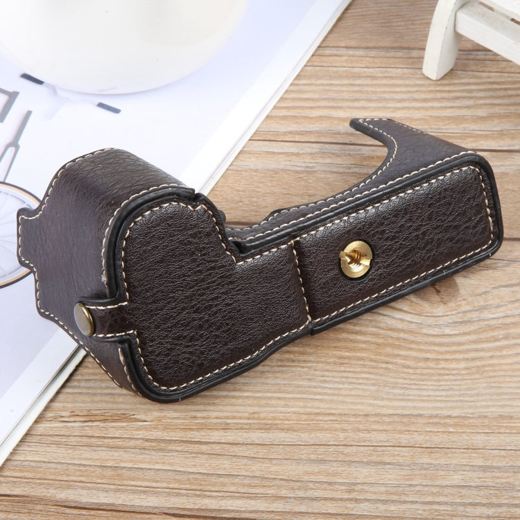 For FUJIFILM X-S20 Buffalo Texture PU Leather Camera Half Case Base