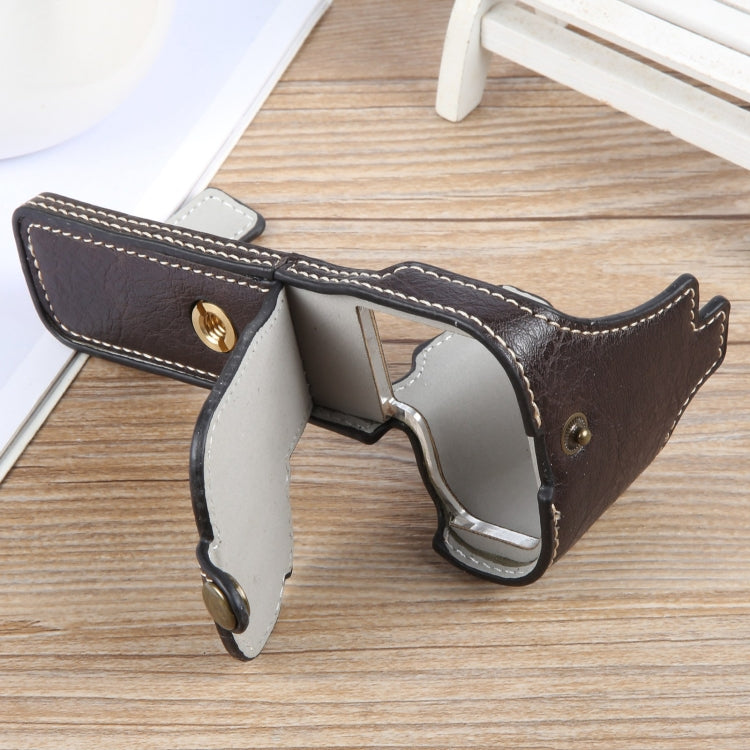 For FUJIFILM X-S20 Buffalo Texture PU Leather Camera Half Case Base