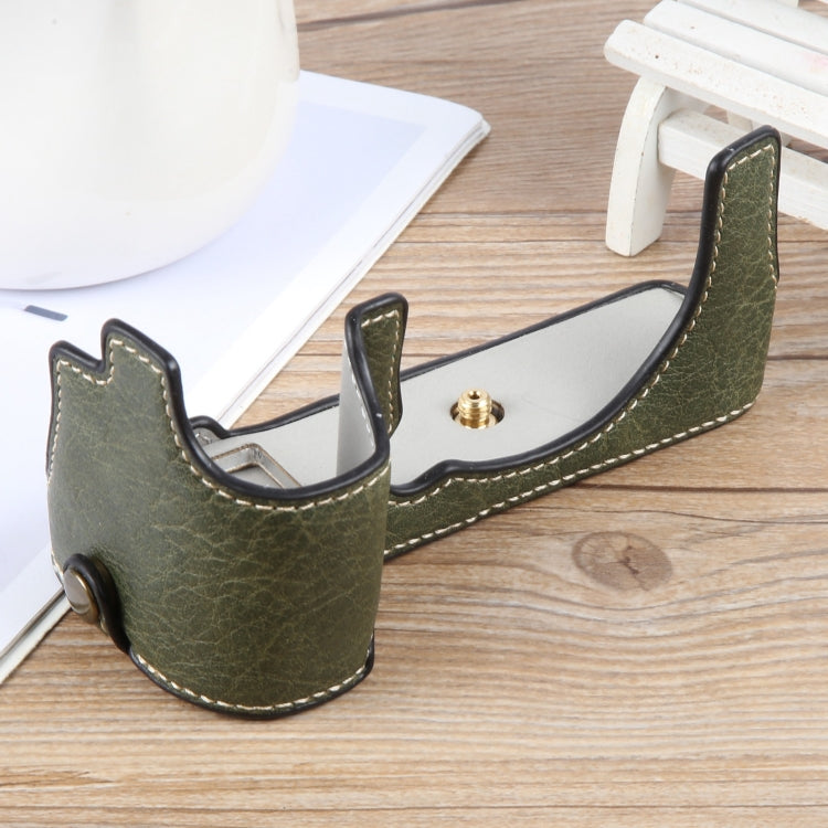 For FUJIFILM X-S20 Buffalo Texture PU Leather Camera Half Case Base