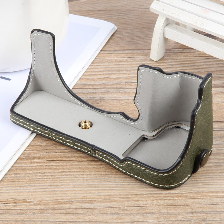For FUJIFILM X-S20 Buffalo Texture PU Leather Camera Half Case Base