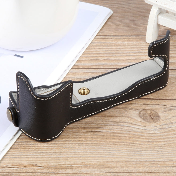 For FUJIFILM X-T1 Buffalo Texture PU Leather Camera Half Case Base