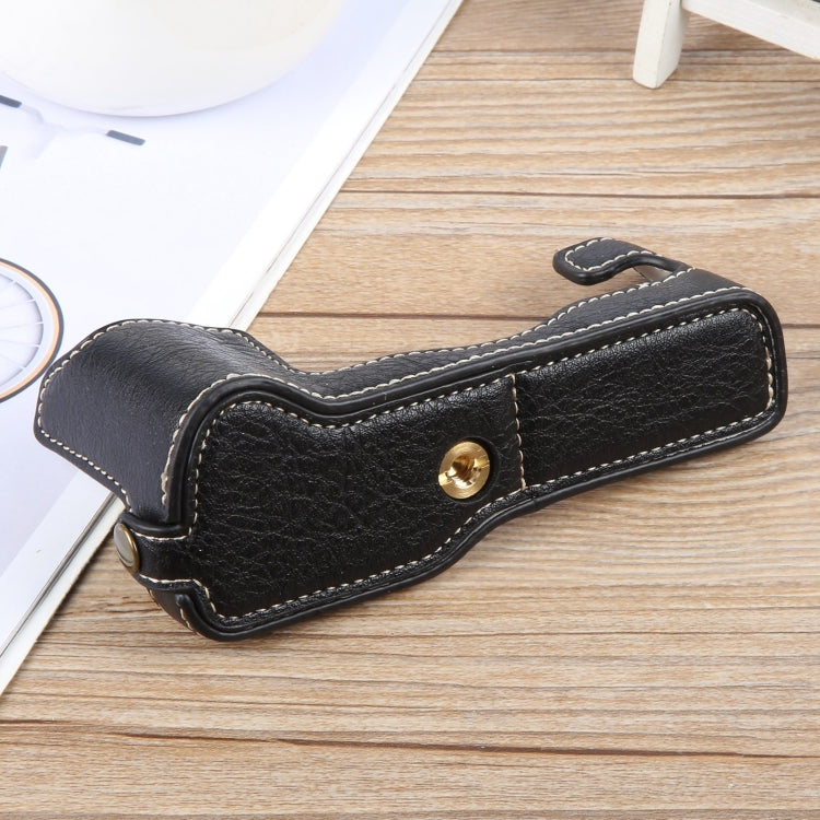 For FUJIFILM X-T1 Buffalo Texture PU Leather Camera Half Case Base