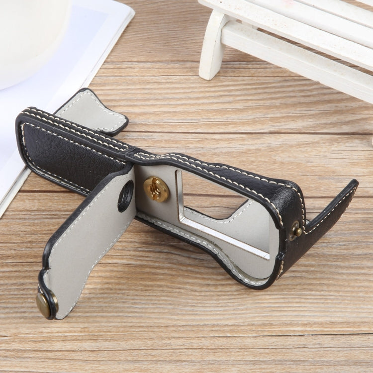 For FUJIFILM X-T1 Buffalo Texture PU Leather Camera Half Case Base
