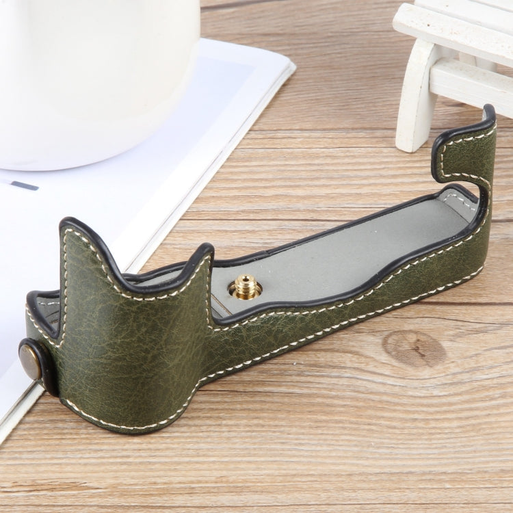 For FUJIFILM X-T1 Buffalo Texture PU Leather Camera Half Case Base