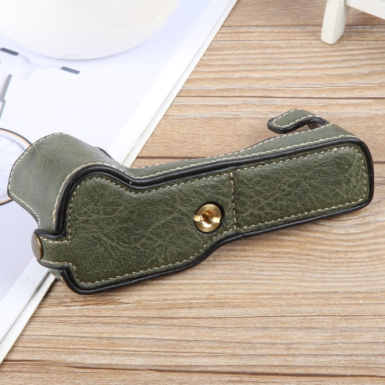 For FUJIFILM X-T1 Buffalo Texture PU Leather Camera Half Case Base