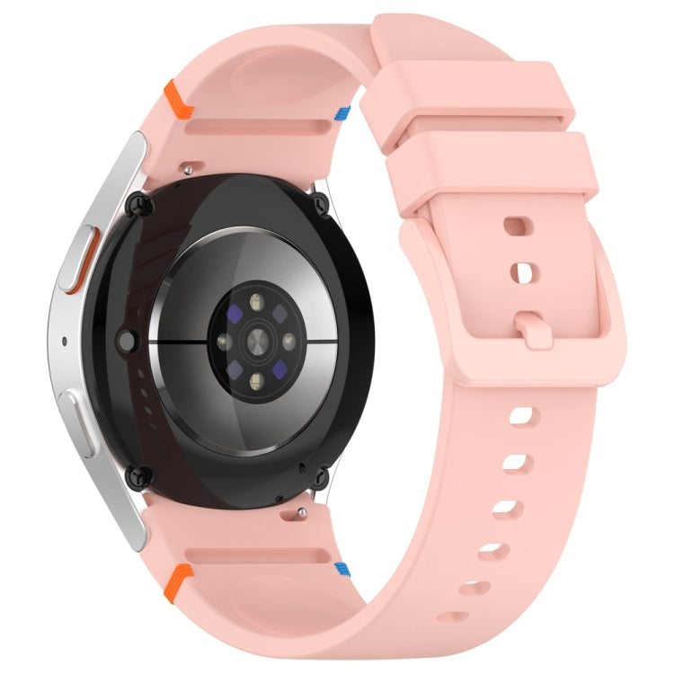 For Samsung Galaxy Watch 7 40 / 44mm Official Solid Color Stitched Silicone Watch Band