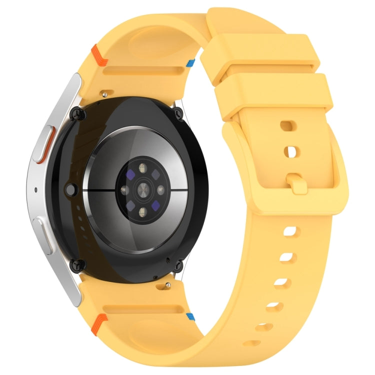 For Samsung Galaxy Watch 7 40 / 44mm Official Solid Color Stitched Silicone Watch Band