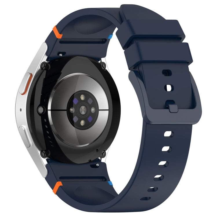 For Samsung Galaxy Watch 7 40 / 44mm Official Solid Color Stitched Silicone Watch Band