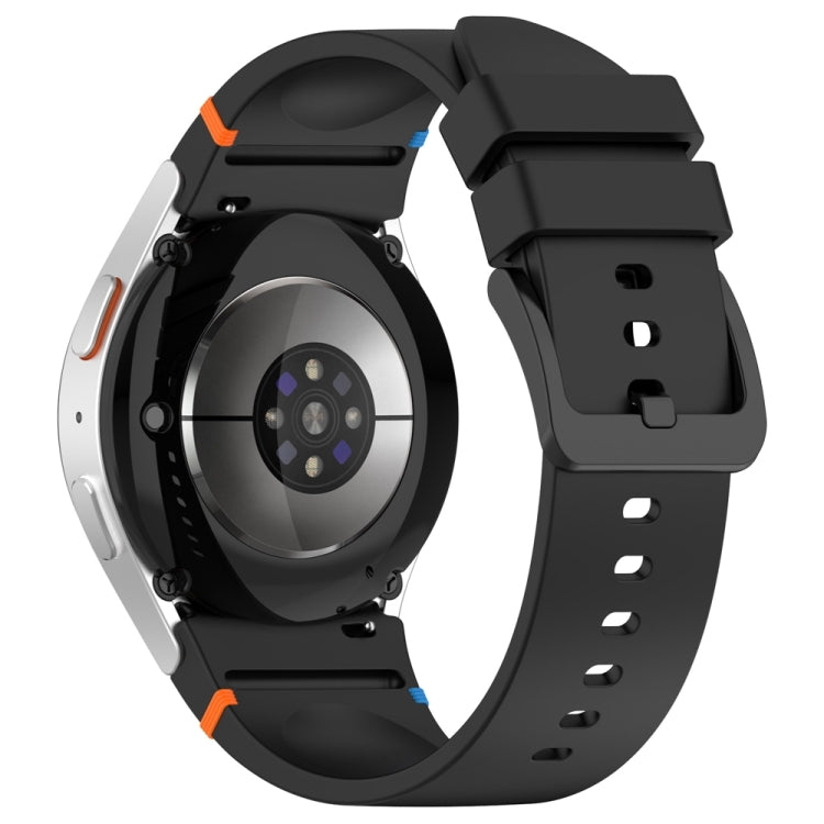 For Samsung Galaxy Watch 7 40 / 44mm Official Solid Color Stitched Silicone Watch Band