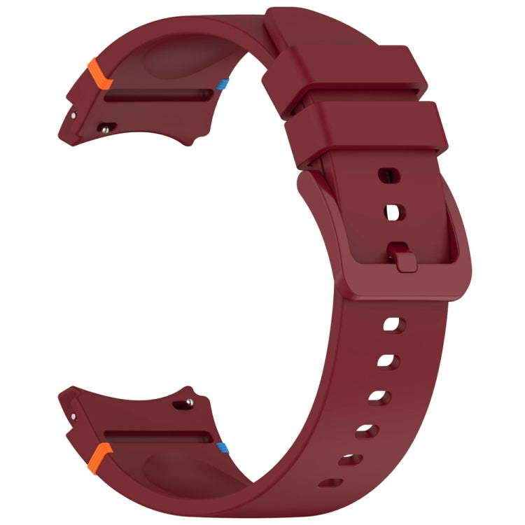 For Samsung Galaxy Watch 7 40 / 44mm Official Solid Color Stitched Silicone Watch Band