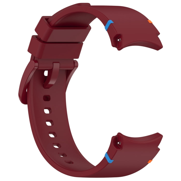 For Samsung Galaxy Watch 7 40 / 44mm Official Solid Color Stitched Silicone Watch Band
