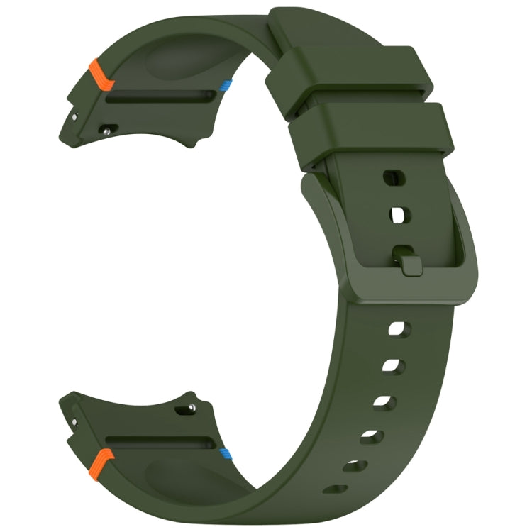 For Samsung Galaxy Watch 7 40 / 44mm Official Solid Color Stitched Silicone Watch Band
