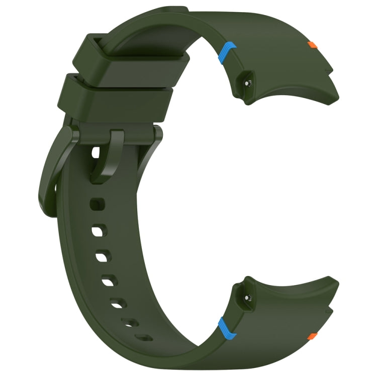 For Samsung Galaxy Watch 7 40 / 44mm Official Solid Color Stitched Silicone Watch Band