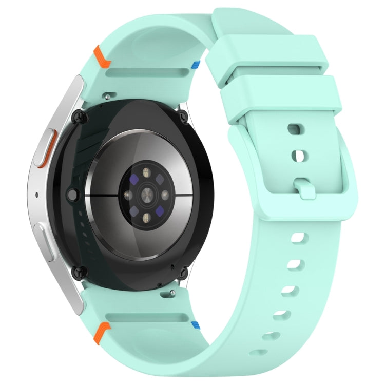 For Samsung Galaxy Watch 7 40 / 44mm Official Solid Color Stitched Silicone Watch Band