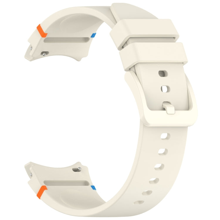 For Samsung Galaxy Watch 7 40 / 44mm Official Solid Color Stitched Silicone Watch Band