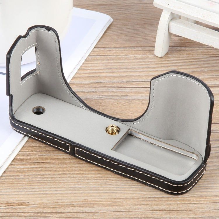 For FUJIFILM X100VI Glossy PU Leather Camera Half Case Base