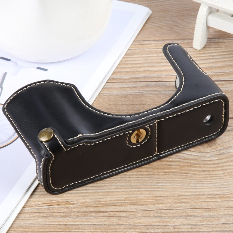 For FUJIFILM X100VI Glossy PU Leather Camera Half Case Base